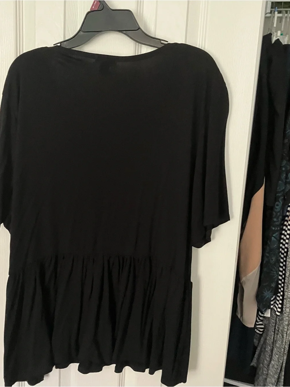 Boohoo Black Buttoned Peplum Top